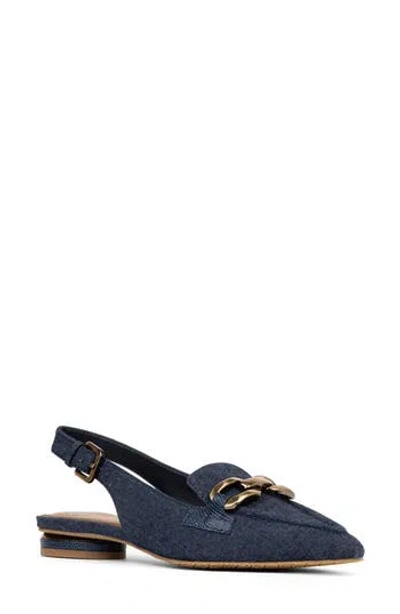 Donald Pliner Slingback Chain Loafer In Navy