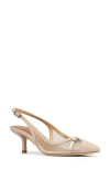 Donald Pliner Slingback Kitten Heel Pump In Neutral