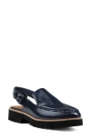 Donald Pliner Slingback Platform Loafer In Navy