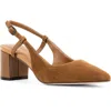 Donald Pliner Song Slingback Pointed Toe Pump In Saddle