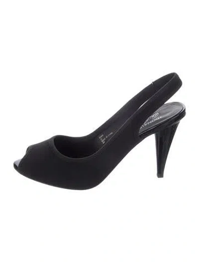 Pre-owned Donald Pliner Slingback Pumps In Black