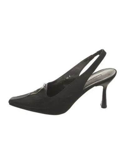 Pre-owned Donald Pliner Slingback Pumps In Black
