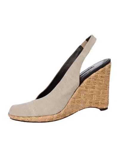 Pre-owned Donald Pliner Slingback Pumps In Gold