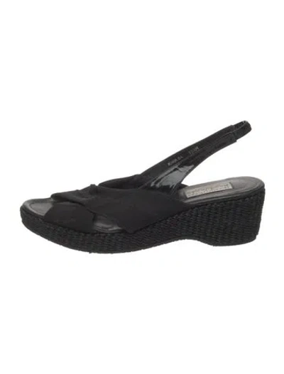 Pre-owned Donald Pliner Slingback Sandals In Black