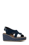Donald Pliner Slingback Wedge Sandal In Blue