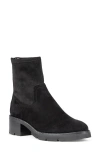 Donald Pliner Snakeskin Embossed Trim Boot In Black