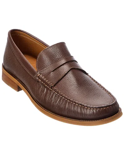 Donald Pliner Soft Tumble Leather Loafer In Brown