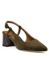 Donald Pliner Song Slingback Pointed Toe Pump In Green