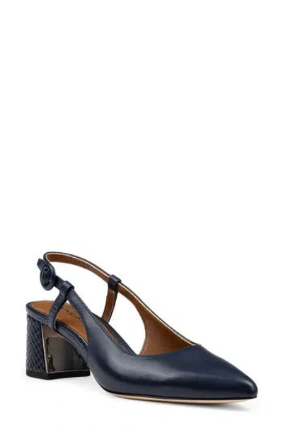 Donald Pliner Song Slingback Pointed Toe Pump In Blue