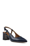 Donald Pliner Song Slingback Pointed Toe Pump In Navy