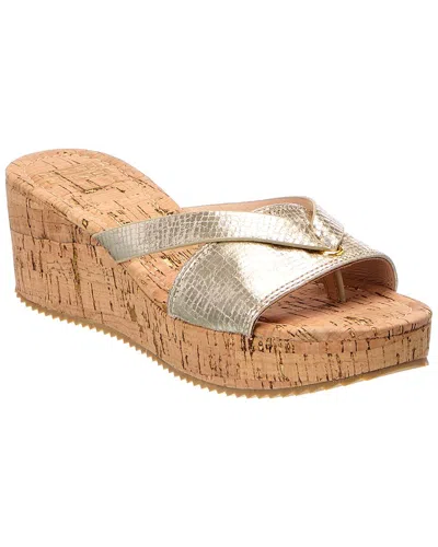 Donald Pliner Sotira Leather Sandal In Gold