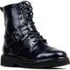 Donald Pliner Speed Lace Up Buckle Boot In Black
