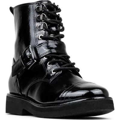 Donald Pliner Speed Lace Up Buckle Boot In Black