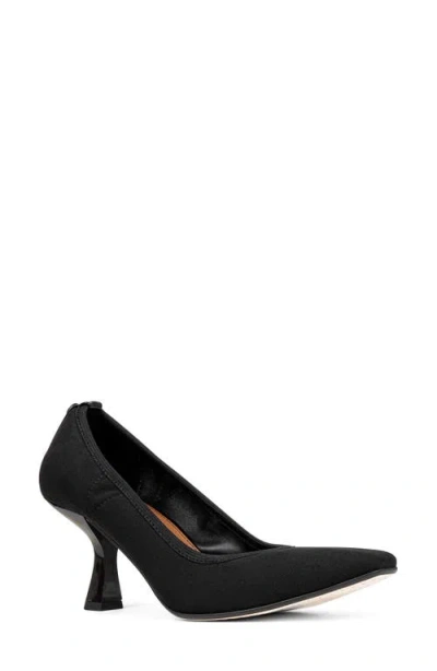 Donald Pliner Square Toe Pump In Black Crepe