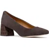 Donald Pliner Square Toe Pump In Dark Brown