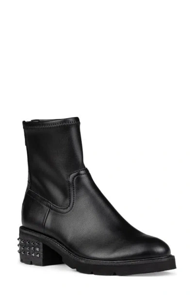 Donald Pliner Stud Bootie In Black Leather Studded