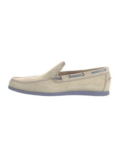 Pre-owned Donald Pliner Suede Boat Shoes In Neutral