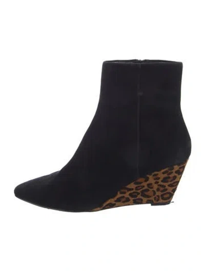 Pre-owned Donald Pliner Suede Boots In Black