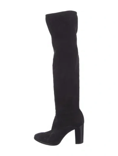 Pre-owned Donald Pliner Suede Boots In Black