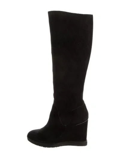 Pre-owned Donald Pliner Suede Boots In Black