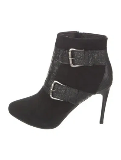 Pre-owned Donald Pliner Suede Boots In Black