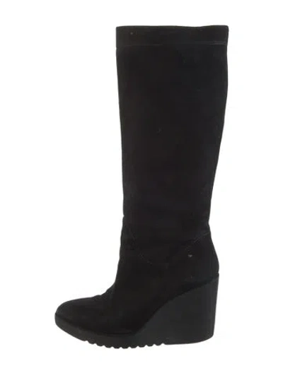 Pre-owned Donald Pliner Suede Boots In Black