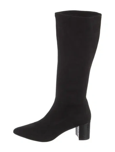 Pre-owned Donald Pliner Suede Boots In Black