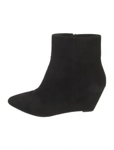 Pre-owned Donald Pliner Suede Boots In Black