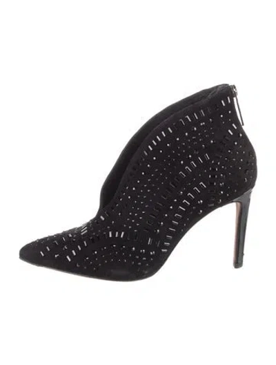 Pre-owned Donald Pliner Suede Boots In Black