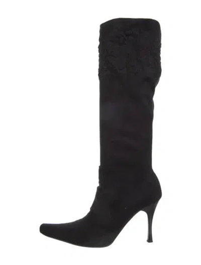 Pre-owned Donald Pliner Suede Boots In Black