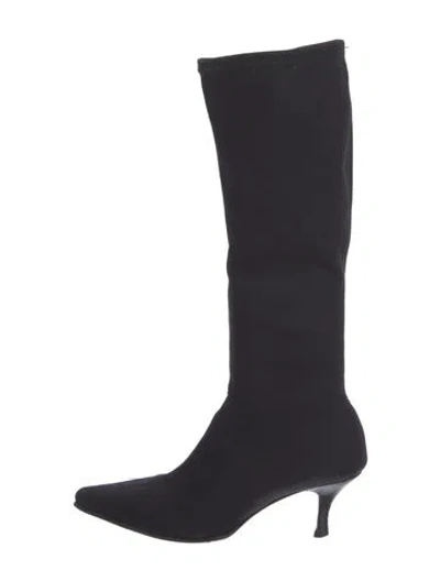 Pre-owned Donald Pliner Suede Boots In Black