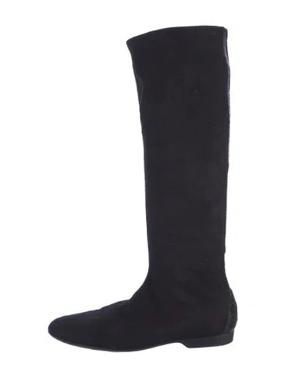 Pre-owned Donald Pliner Suede Boots In Black