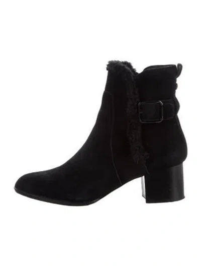 Pre-owned Donald Pliner Suede Boots In Black