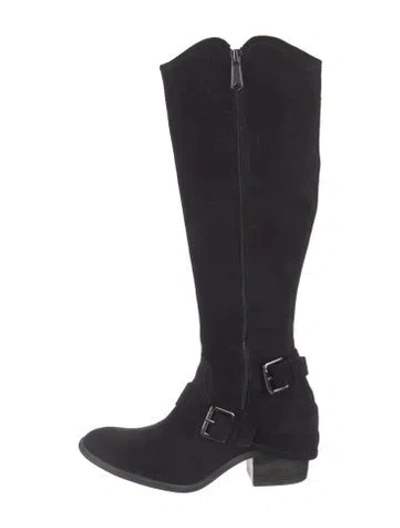 Pre-owned Donald Pliner Suede Boots In Black