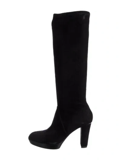 Pre-owned Donald Pliner Suede Boots In Black