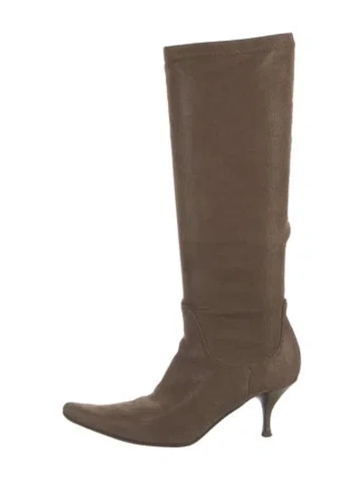 Pre-owned Donald Pliner Suede Boots In Brown