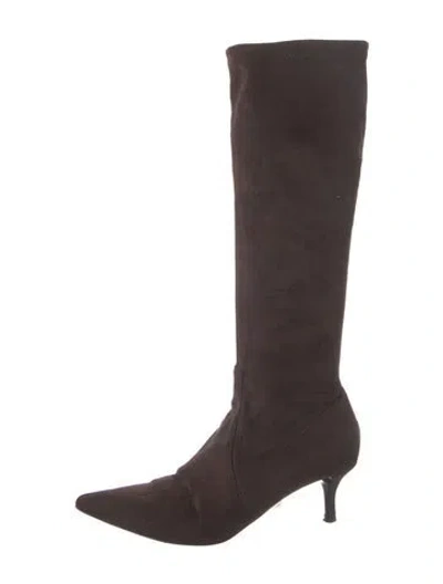 Pre-owned Donald Pliner Suede Boots In Brown
