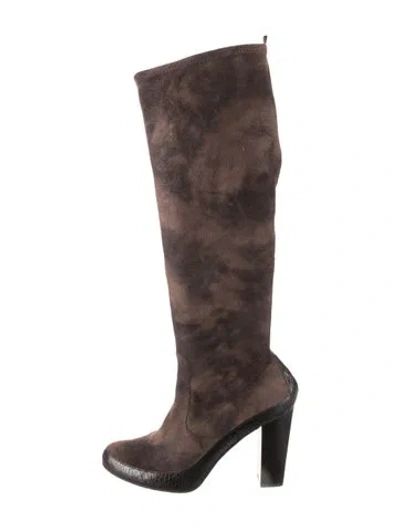 Pre-owned Donald Pliner Suede Boots In Brown