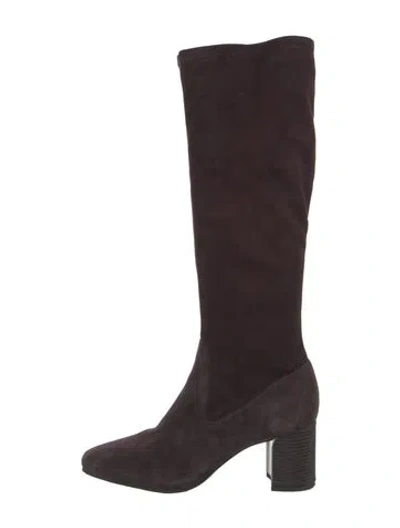 Pre-owned Donald Pliner Suede Boots In Burgundy