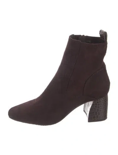 Pre-owned Donald Pliner Suede Boots In Burgundy