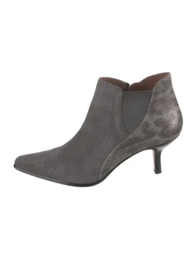 Pre-owned Donald Pliner Suede Boots In Gray