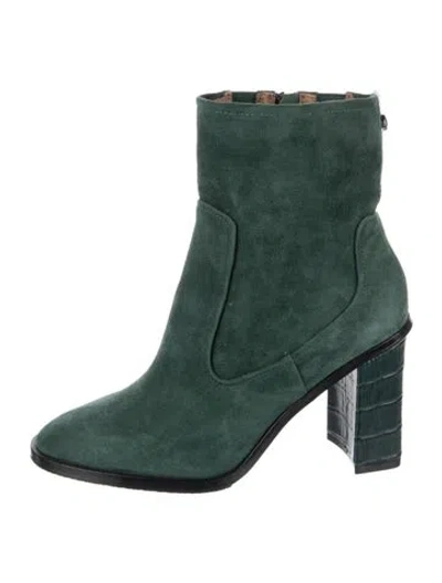 Pre-owned Donald Pliner Suede Boots In Green