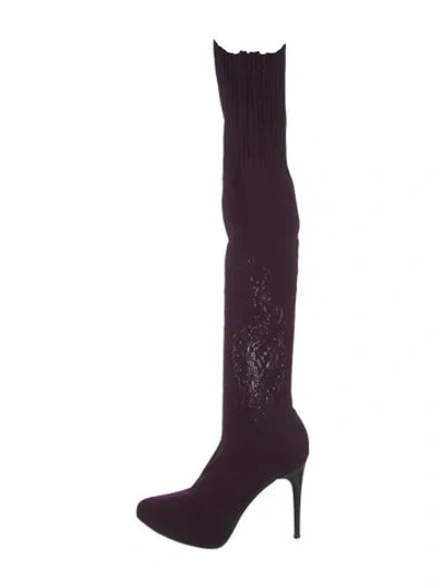 Pre-owned Donald Pliner Suede Boots In Purple