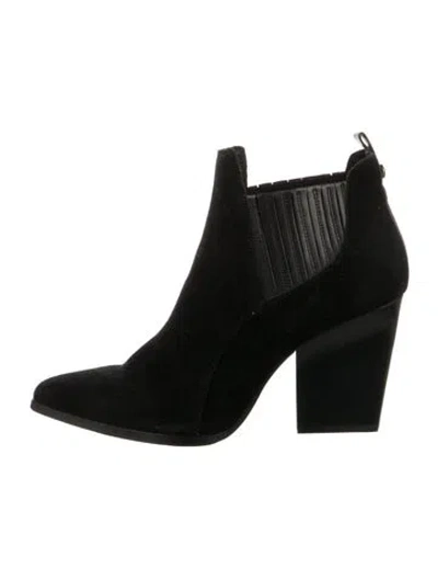 Pre-owned Donald Pliner Suede Chelsea Boots In Black