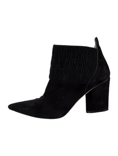 Pre-owned Donald Pliner Suede Chelsea Boots In Black