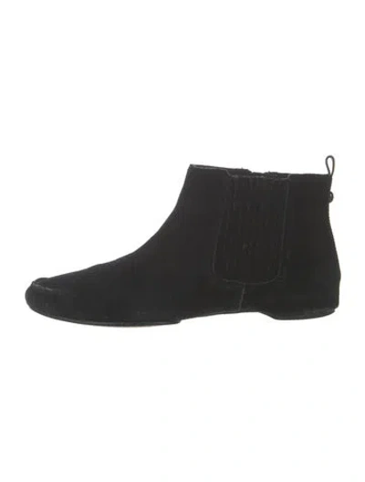 Pre-owned Donald Pliner Suede Chelsea Boots In Black