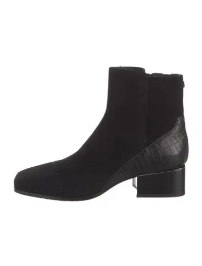 Pre-owned Donald Pliner Suede Chelsea Boots In Black