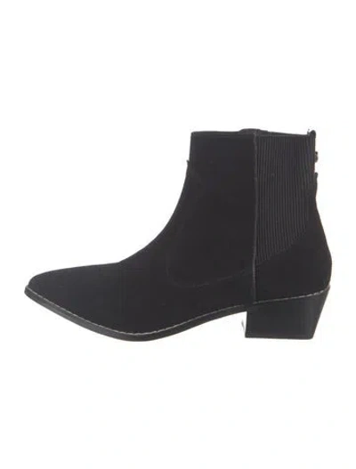 Pre-owned Donald Pliner Suede Chelsea Boots In Blue