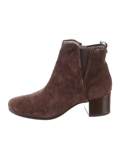 Pre-owned Donald Pliner Suede Chelsea Boots In Brown