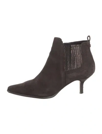 Pre-owned Donald Pliner Suede Chelsea Boots In Brown